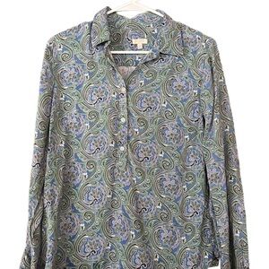 Eclectic Paisley Blouse Talbots